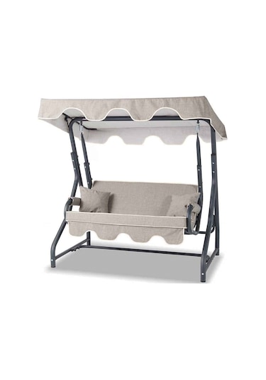 :Morus 2 Kişilik Bahçe Balkon Teras Salıncağı - Kırçıllı Gri