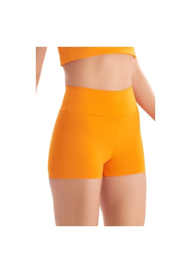 Josejuan Kadın Mini Spor Şort Tayt Yüksek Bel Sıkılaştırıcı 7400-turuncu Turuncu