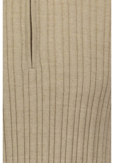 Finesuits Erkek Desenli Yünlü Kazak 2422201010.dsfybr Bej