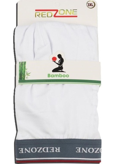 Büyük Beden Likralı Bambu Boxer Beyaz 001
