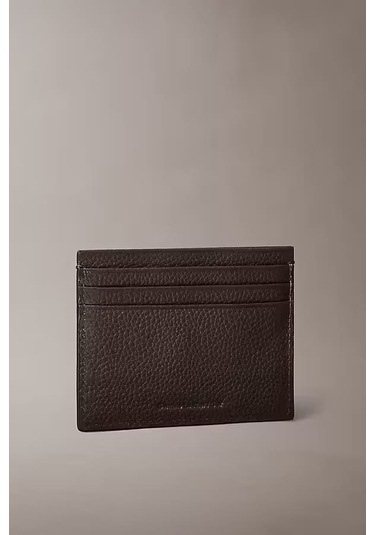 Erkek Dokulu Yazı Baskılı Kartlık - Kahverengi Ck Dark Brown