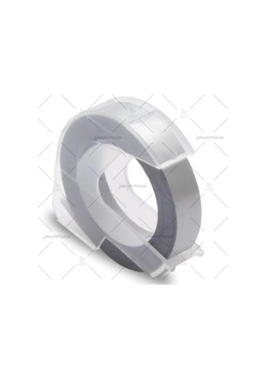 3D Kabartma Yapışkanlı MOTEX-DYMO Şerit Etiketi (GÜMÜŞ)