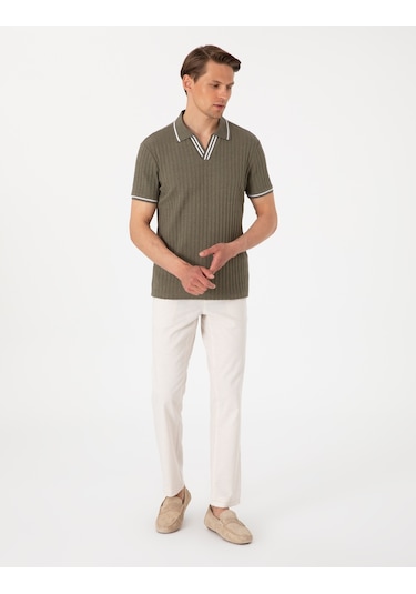 Pierre Cardin Erkek Haki Tişört 50310162-vr027 Haki