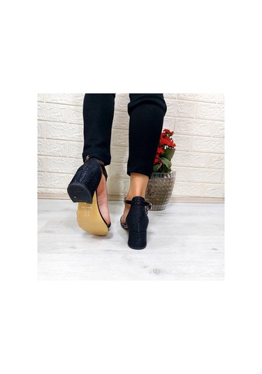 Fiyra Verlas Siyah Taşlı Kız Çocuk Topuklu Ayakkabı 001