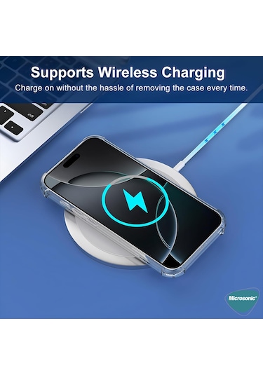 Microsonic Apple Uyumlu iPhone 16 Pro Max Kılıf Shock Absorbing Şeffaf -