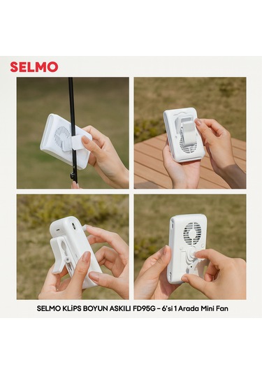 Mf95 6in1 Taşınabilir Mini Fan 2000mah Klipsli Katlanabilir