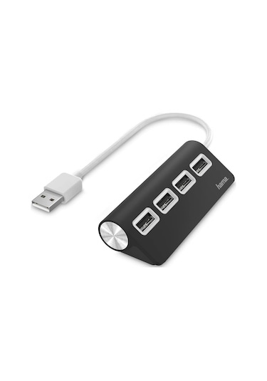 Usb Hub, 4 Ports, Usb 2.0, 480 Mbit/s, Siyah