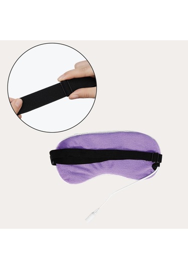 Lichen Elektrikli Isıtmalı Göz Maskesi, Usb Isıtıcı Göz Kapağı, Mavi