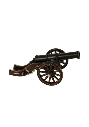 Vintage Louis Xıv Savaş Topu Nostaljik Metal Top Arabası 30cm