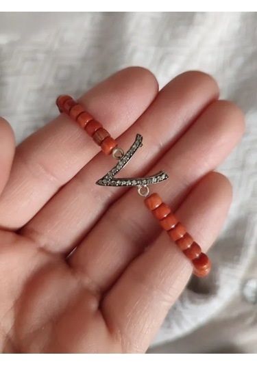 Mercan Elmas Lastikli Bileklik 161