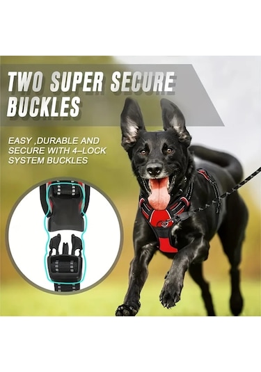 Maxaccess Köpek Yürüyüş Tasması, Anti-çekme Yastıklı Reflektif Xl Pembe Büyük Köpekler İçin