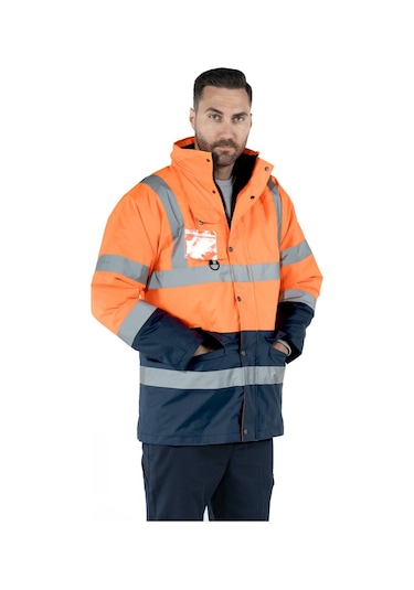 Çift Renkli Hi - Vis Kaban Turuncu - Lacivert