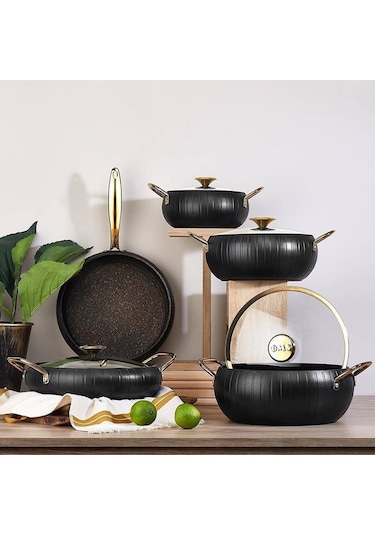 Oms 3528 7 Parça Meridian Tencer Seti ( Vizon Gold Kapak)