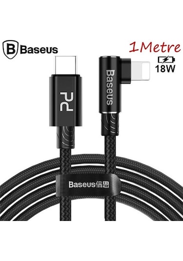Baseus Mvp Elbow Type-C To Apple iPhone Uyumlu Pd 18W Hızlı Şarj Usb Kablo 1M (119548758)