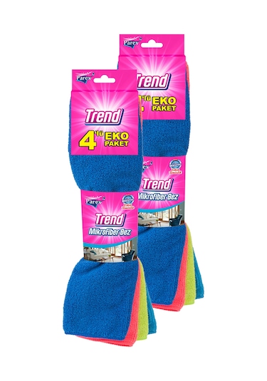 Trend Mikrofiber 4'lü Açık Temizlik Bezi İkili Paket Diğer