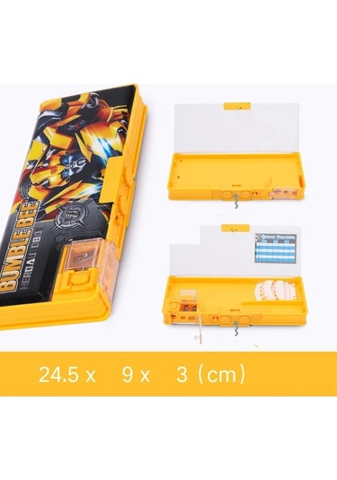 Xindoker 6-15 Yaş Çocuklar İçin Çok Fonksiyonlu Abs Plastik Katlanır Kalem Kutusu, 4 Düğmeli Tasarım Ve Büyük Kapasiteyle Güvenli Depolama