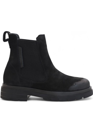 Hammer Jack 2102 Anatomik Tabanlı Ultra Hafif Hakiki Deri Chelsea Siyah-nubuk Siyah