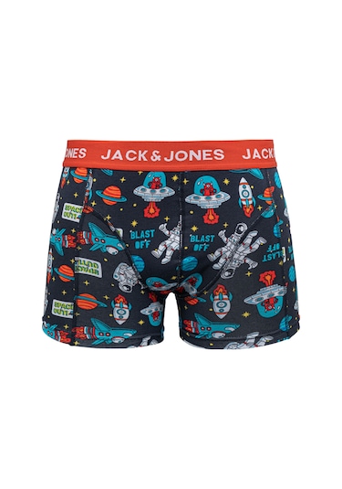 Jack & Jones Tyler 12250111 Baskılı Erkek Boxer 5'li Paket Lacivert