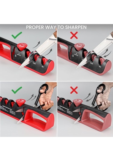 Maoyaya 6 Ayarlanabilir Açı, Mutfak Bıçağı Bileyici, Pratik Mutfak Bıçakları Ve