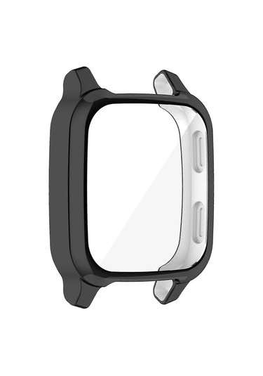 Garmin Venu Sq İçin Temperli Cam Ekran Koruyuculu Koruyucu Tampon Kılıf, Sert Koruyucu Kılıf