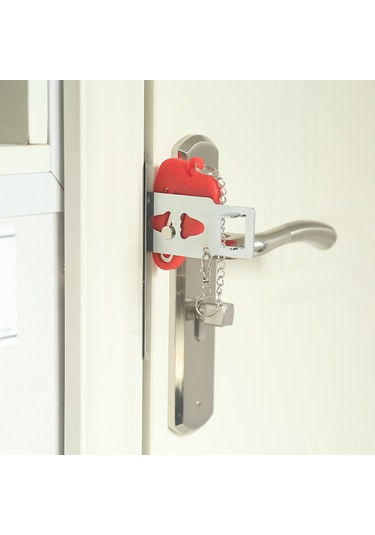 Lemestar Evcil Taşınabilir Kapı Kilidi, Anti-çalım İki Kullanıma Uygun, Delme Yok Kapı Engeli, Dayanıklı Malzeme İle Konstrüktör