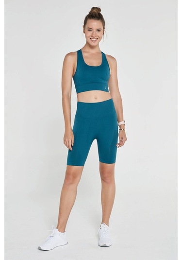 Jerf Gela Şekillendirici Sport Biker Tayt Petrol