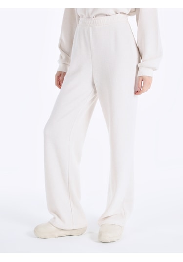 Colins Regular Fit Orta Bel Ekru Kadın Eşofman Altı Cl1065950 Ekru