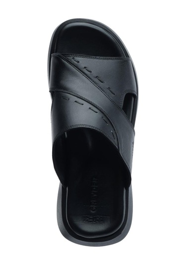 Greyder 64689 Siyah Erkek Hakiki Deri Erkek Terlik-799 Siyah