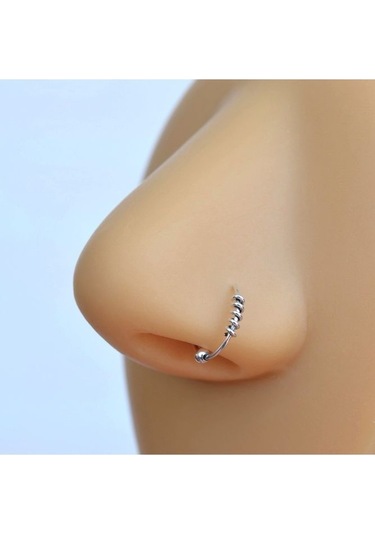 Heppii Antik Halka Model Gümüş Hızma Kıvrım Detaylı Gümüş