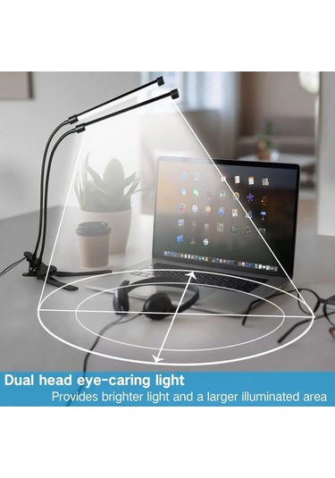 Led Masa Lambası Çift/tek Kafa Okuma Masası Lamba Klip Dim