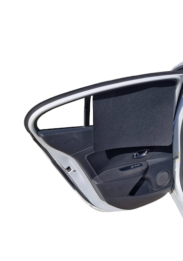 Oto Güneşlik Perde Yan Cam Güneş Önleyici 2 Adet Siyah Keçe