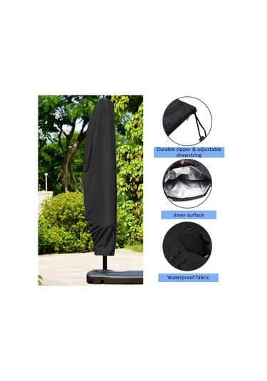 Padalink 280 Cm 210d Oxford Dokulu Gümüş Kaplama Semsiye Kılıfı - Yağmurlu, Tozlu, Güneşli Hava Koruyucu, Dış Mekan Muz Semsiyeleri İçin DiğER