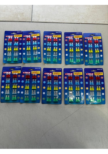 10 Paket Yassı Bıçak Çatal Sigorta 100 Adet