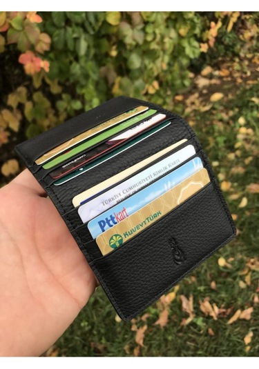 Guard Hakiki Deri Erkek Siyah Kartlık Çok Renkli