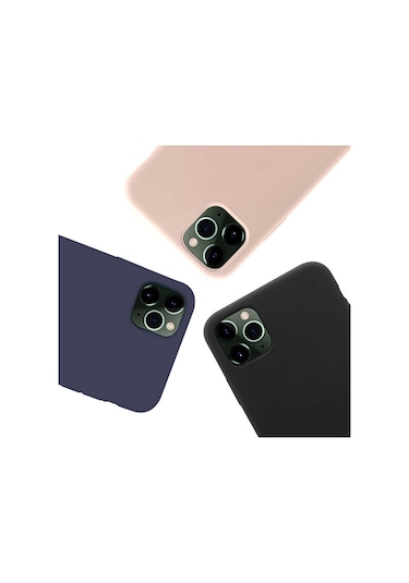 Apple Uyumlu iPhone 11 Pro Kılıf Zore Silk Silikon-Siyah