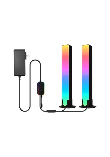 Szypzstore Led Işık Çubuğu Oyun Ortam Işığı Bluetooth Tv Arkaplan Işığı Rgb Efekti İle Müzik Senkronizasyonu Için Pc Tv Odası Dekor 2 Adet Abd Plug Leı2d4 Beyaz