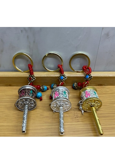 Periboia Metal Feng Shui Şans Çarkı Anahtarlık Model 1
