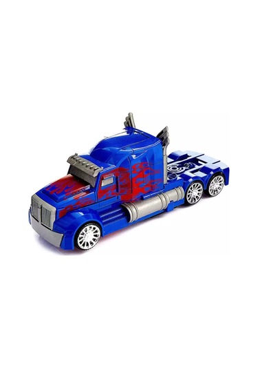Kutulu Pilli Robot Olan Tır 20 Cm Dönüşebilen Işıklı Ve Sesli Oyuncak Lacivert