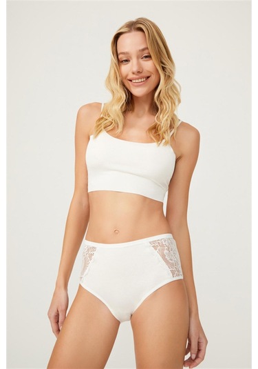 Dantel Detaylı Klasik Pamuklu Bato Külot 7'li Paket Çok Renkli 1 Çok Renkli