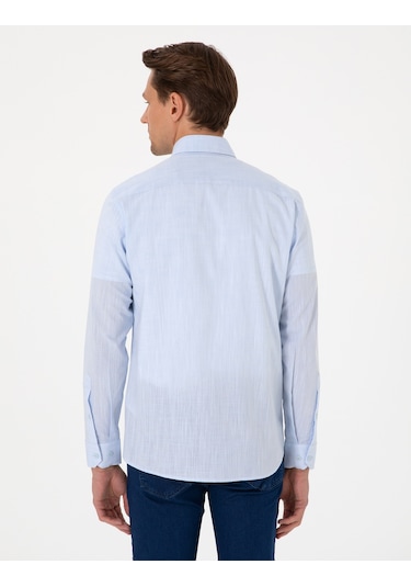 Pierre Cardin Erkek Açık Mavi Gömlek Desenli 50307025-vr003 Açik Mavi
