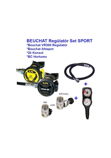 Beuchat Regülatör Set Sport Vr300 Int. Ahtapot Konsol Bc Hortum