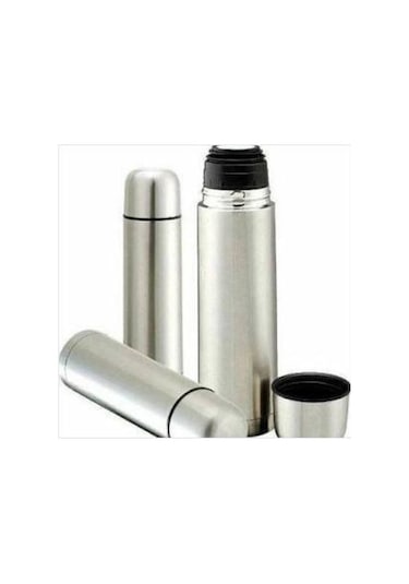 Penguen 1100 Çift Katlı Kapaklı Çelik Termos 1 Litre Inox