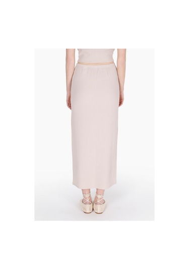 Colins Slim Fit Düz Kadın Bej Etek Cl1075023 Q1.v1 Beı Bej