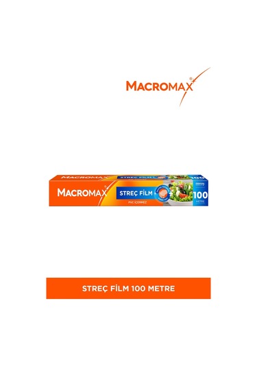 Streç Film 100 Metre, Büyük Ekonomik Boy, Pvc İçermez, Gıdaları Taze Tutan Streç Film
