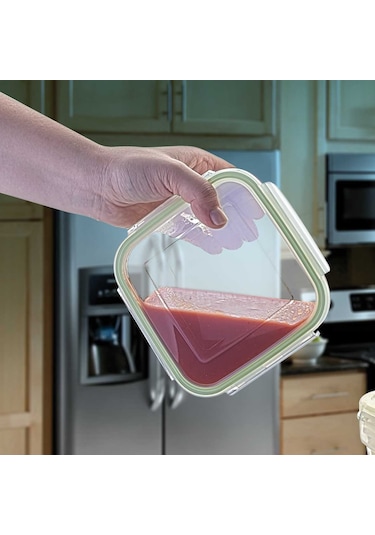 Glassco Lock 670 CC Temperli Kilitli Yuvarlak Cam Saklama Kabı