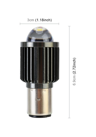 Ba20d Dc12-80v / 10w / 6000k / 3000k / 800lm Projektör Lensli İki Renkli Motosiklet Farları