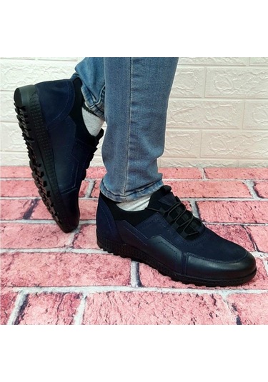 Voyager 4821 Lacivert Üst Sınıf Nubuk Hakiki Deri Kaymaz Taban Er