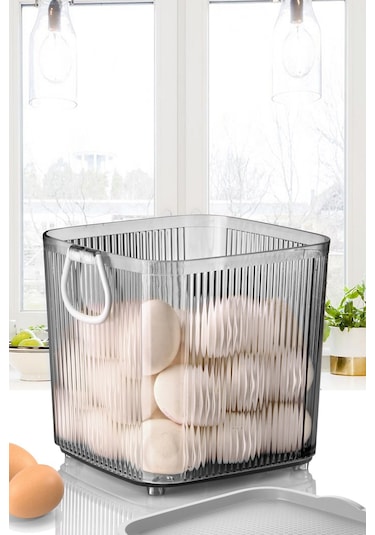 Waco Medium Organizer Akrilik Lüx Patates Soğan & Deterjan Saklama Kabı Kapaklı 5 Litre 1 Adet Şeffaf