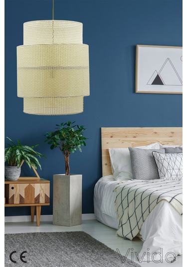 Hasır Krem Bohem İskandinav Avize Krem