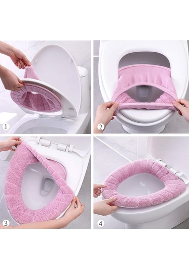 Adet Geri Çekilebilir Tuvalet Minderi Yumuşak Yıkanmış Tuvalet Kapağı Diğer